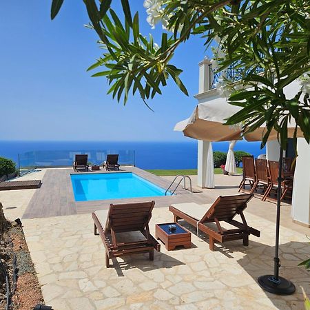 Villa Vardia-Amazing Seaviews With Heated Pool Sinarades ภายนอก รูปภาพ