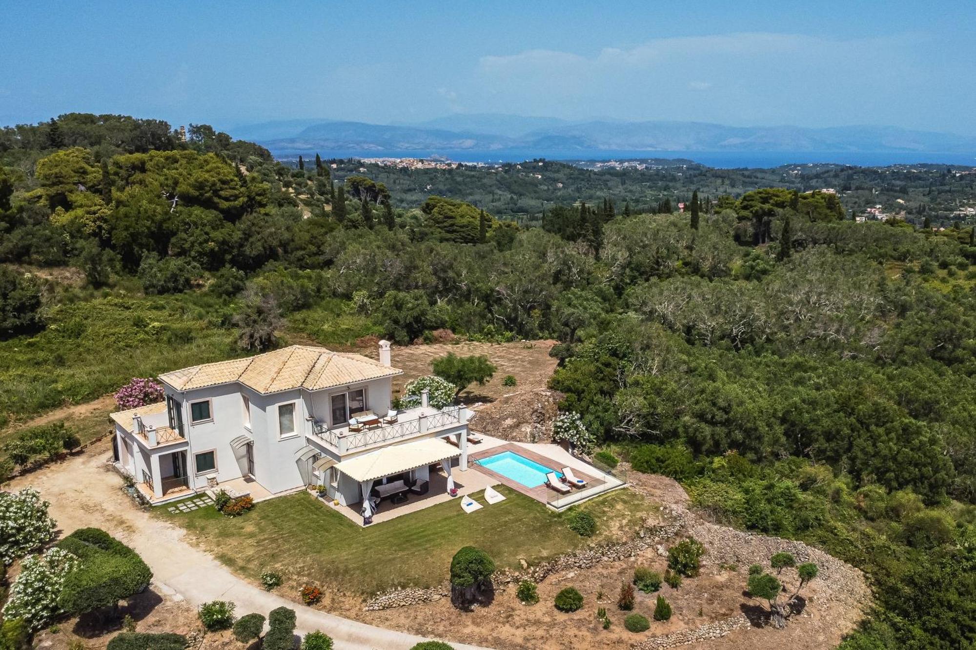 Villa Vardia-Amazing Seaviews With Heated Pool Sinarades ภายนอก รูปภาพ