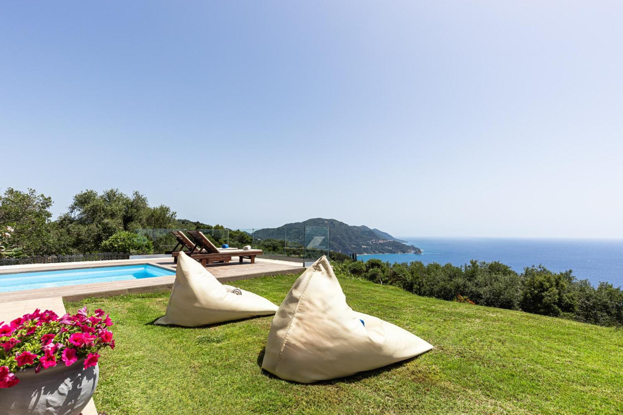 Villa Vardia-Amazing Seaviews With Heated Pool Sinarades ภายนอก รูปภาพ