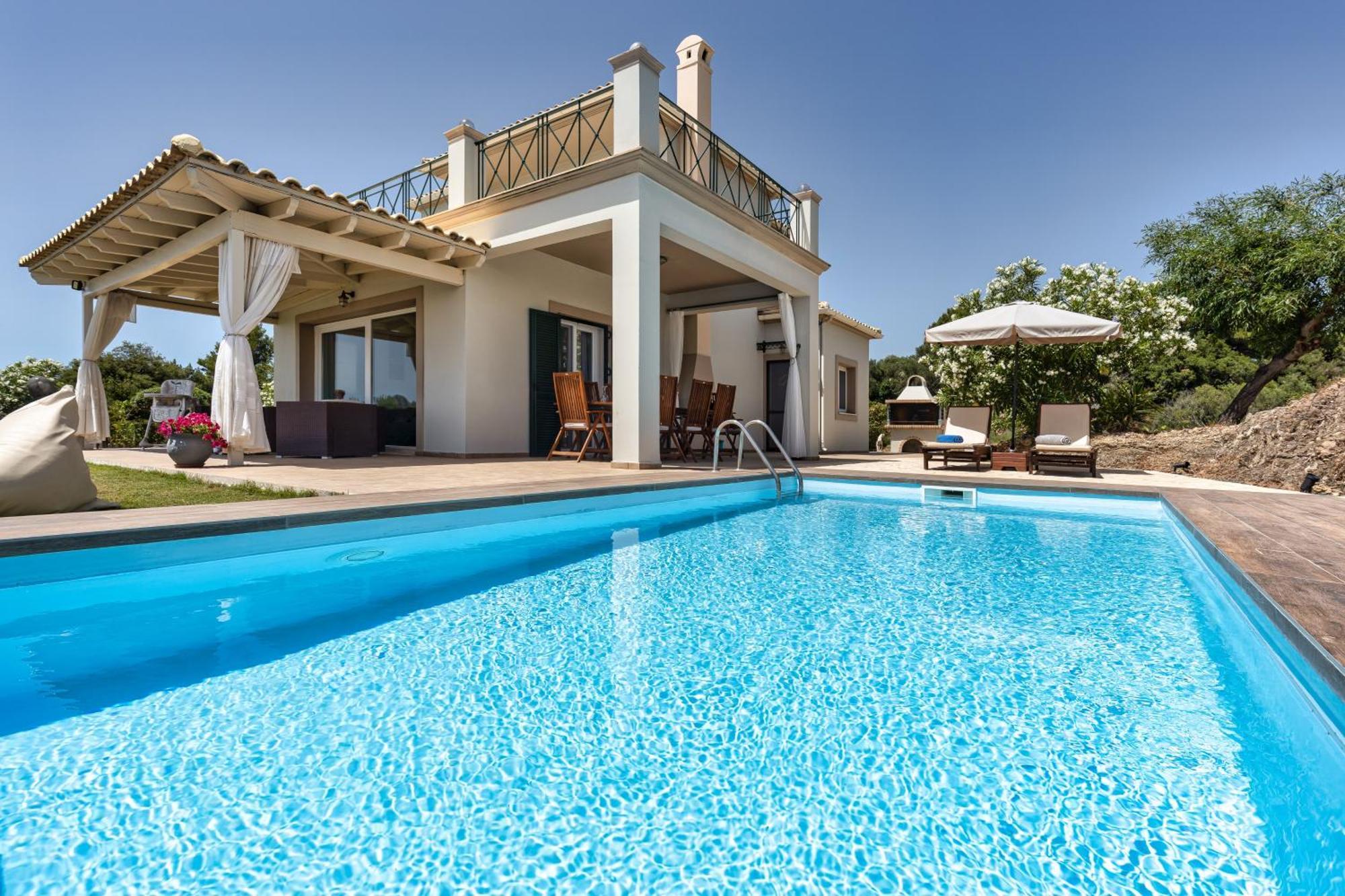 Villa Vardia-Amazing Seaviews With Heated Pool Sinarades ภายนอก รูปภาพ