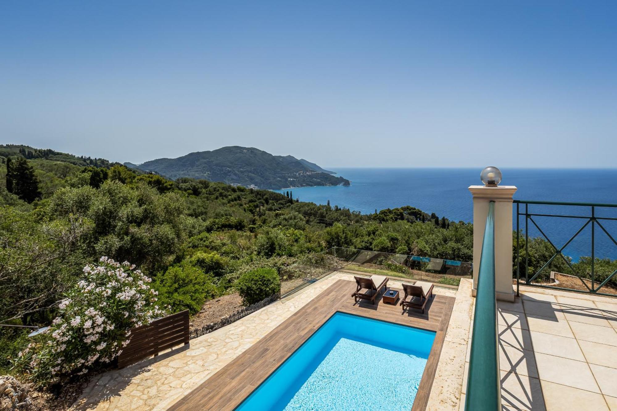 Villa Vardia-Amazing Seaviews With Heated Pool Sinarades ภายนอก รูปภาพ