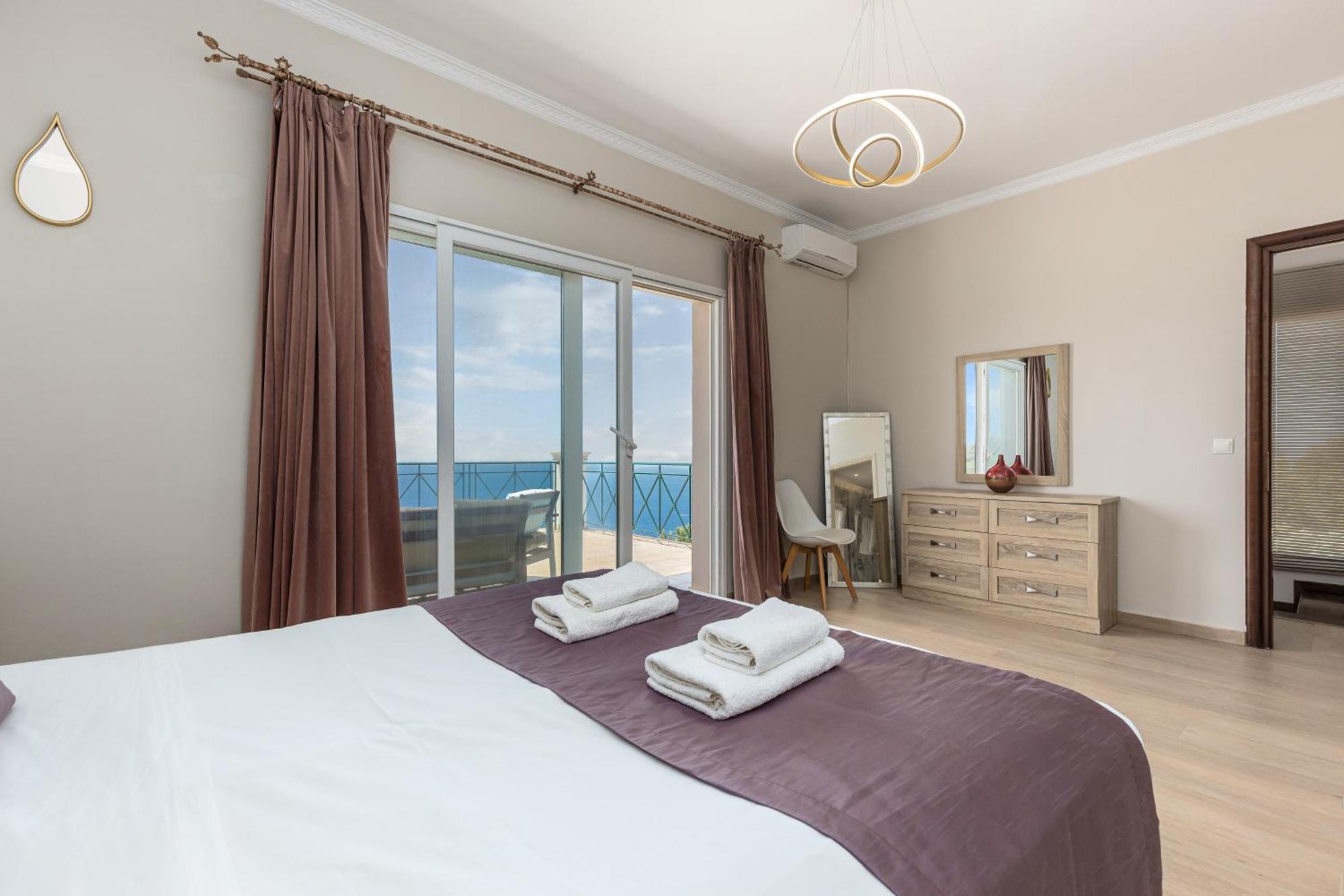 Villa Vardia-Amazing Seaviews With Heated Pool Sinarades ภายนอก รูปภาพ